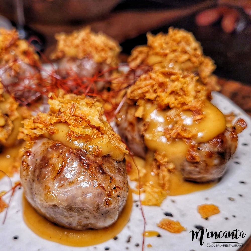 Figatells en el Restaurante Mencanta en Oliva, Valencia